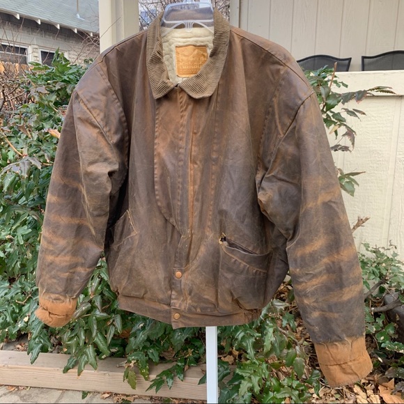 Kakadu Traders Other - Kakadu Men's Brown Cracked Wax Oil Skin Jacket | L